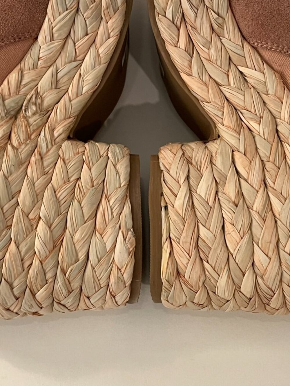 Hey Girl by Corkys Slip On Jute Braided Platform Faux Suede Sandals Size 9 NWOB - Picture 9 of 14